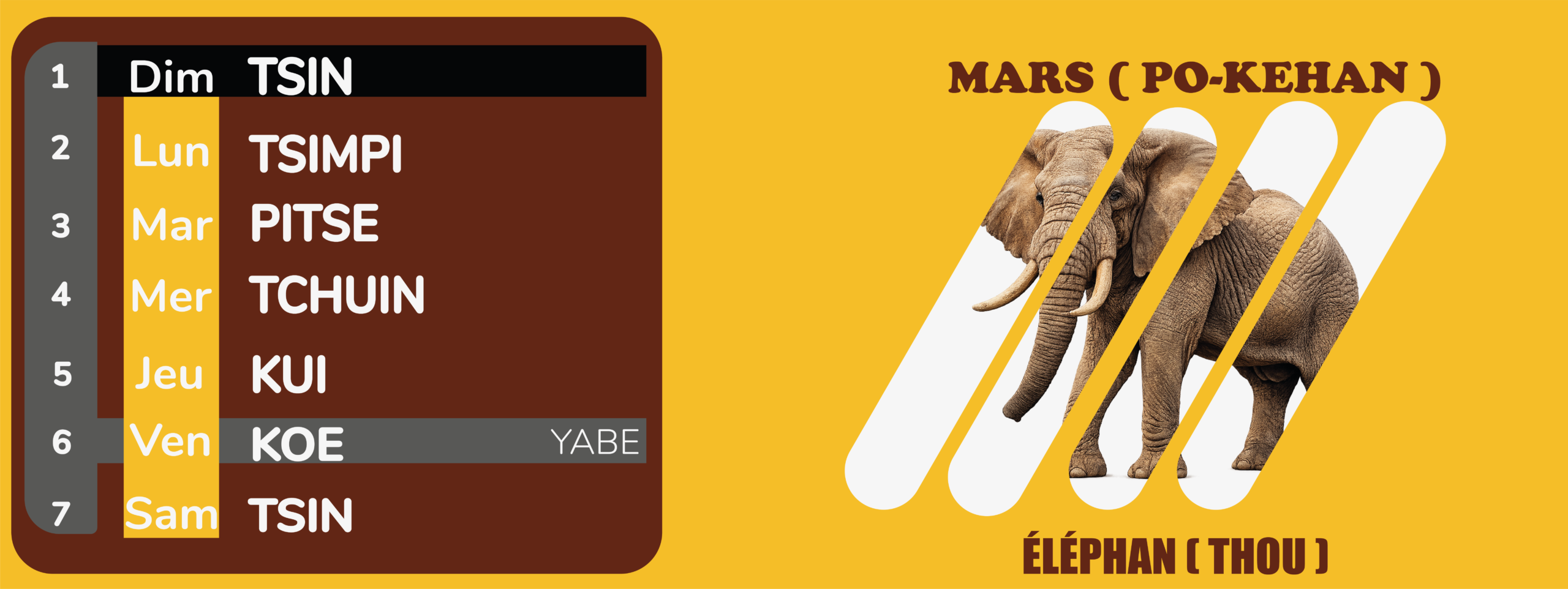 Calendrier-Akye 1 mois de Mars