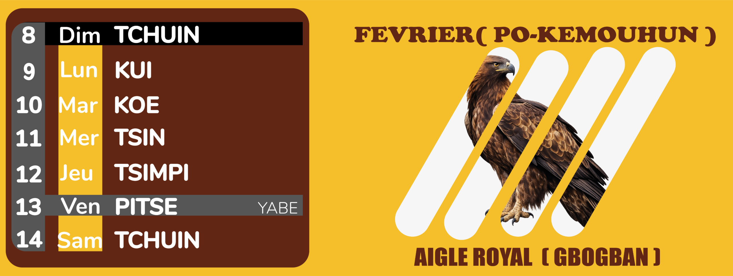 calendrier-akye février Deuxième semaine