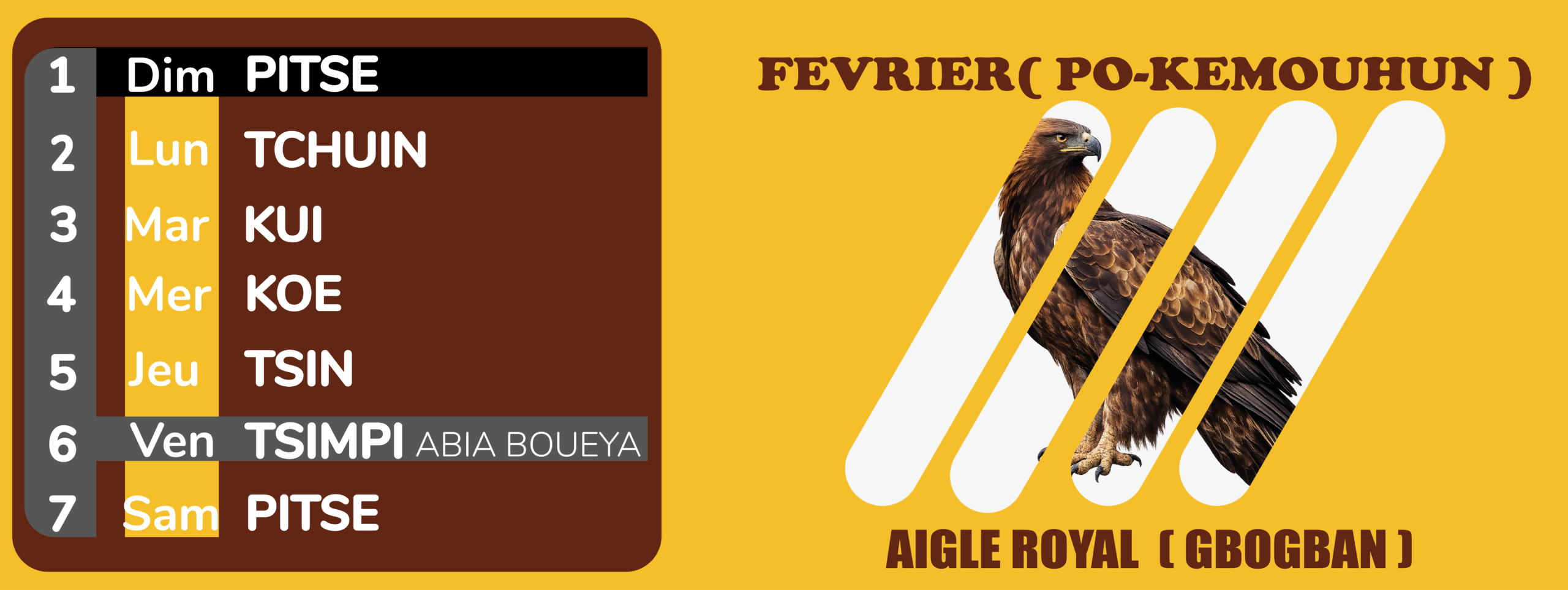 calendrier-akye février prémière semaine