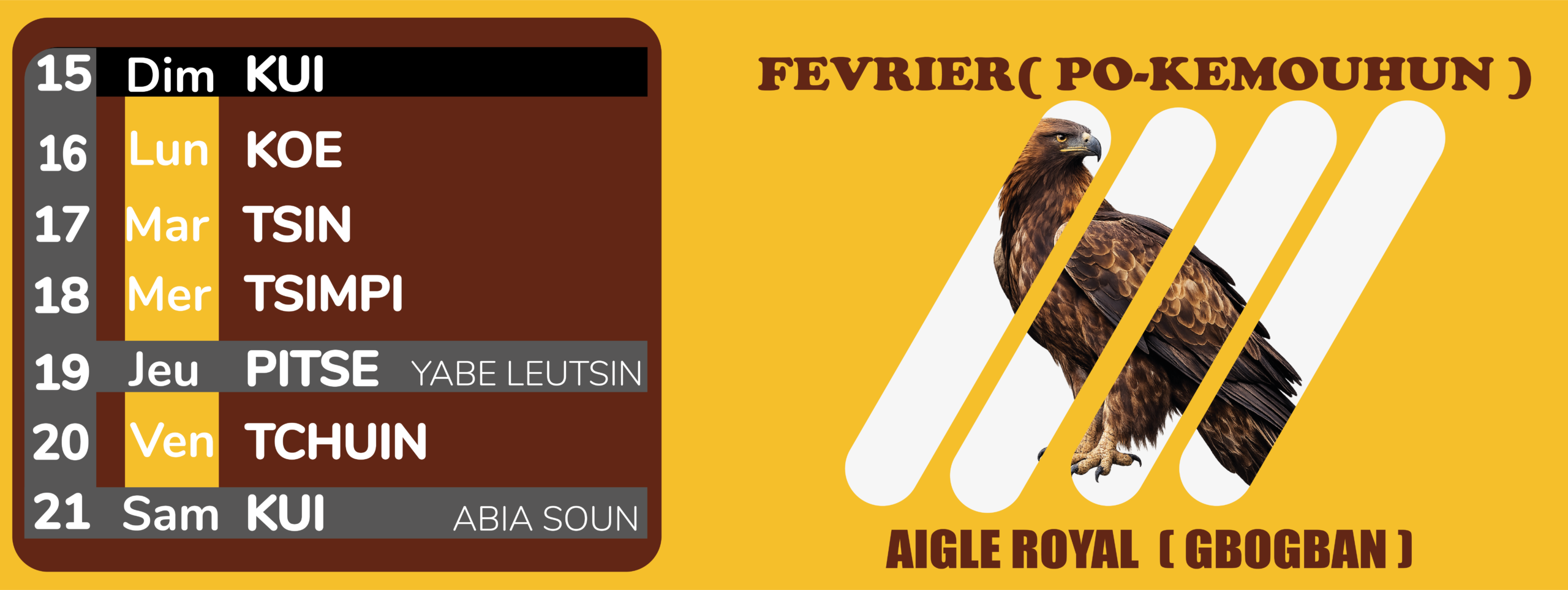 calendrier-akye février troisième semaine