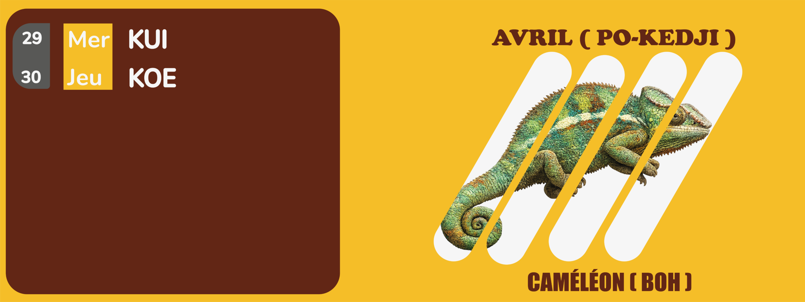 Calendrier-Akye AVRIL CIN SEMAINE