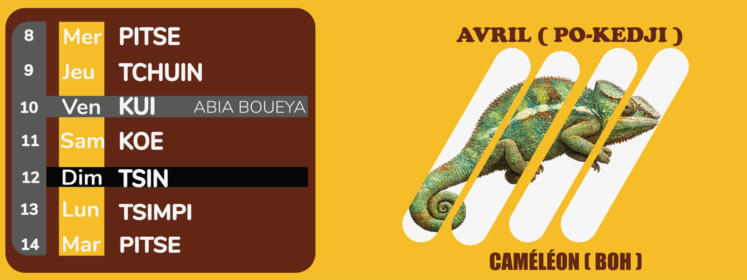 Calendrier-Akye AVRIL DEU SEMAINE